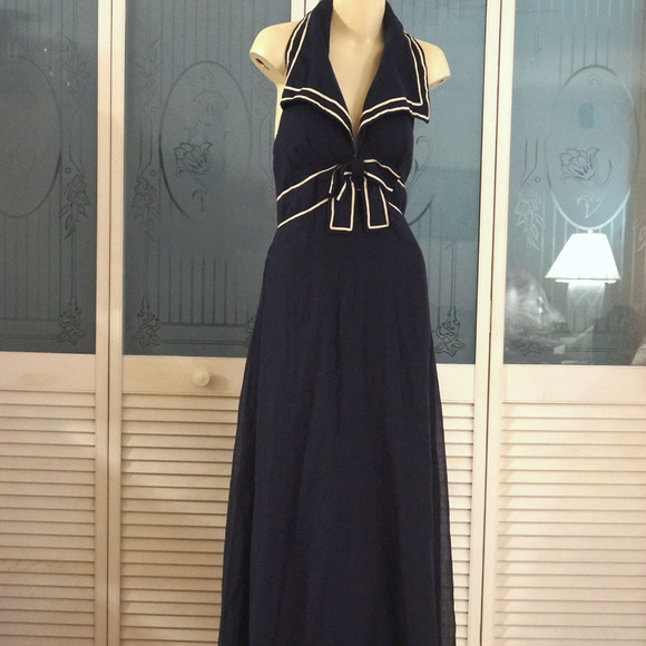 Vintage Dresses & Skirts - SOLD Vintage Miss Elliette Sailor Halter Dress